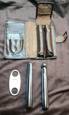 "Things Remembered" Cigar Gift Set, Cutter, Flask, Cigar Tube,