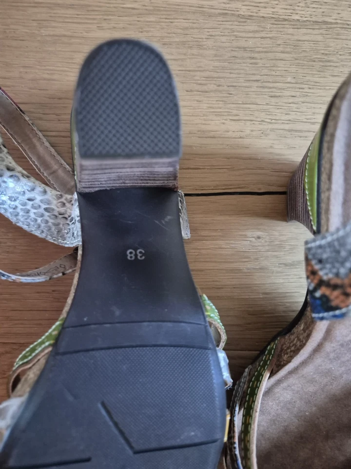 NEUE LAURA VITA Sandalen Pumps Gr.38 Echt Leder Tolle Farben - Bild 4 von 4