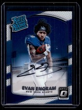Evan Engram 2017 Donruss Optic Rated Rookie Autograph Auto Card /150 #180. rookie card picture
