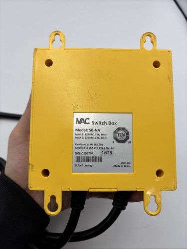 iVac Switch Box Model SB-NA/AUTO OFF/ON/120VAC/12A/60Hz - Picture 6 of 8