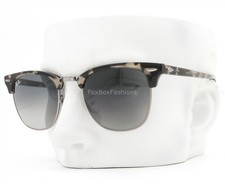 Ray-Ban Clubmaster Sunglasses RB 3016 1336/71 Gray Black Havana 51mm with Case