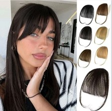 NAYOO Bangs Hair Clip- Dark Brown Fake Bangs 100 Real Human Hair Extensions...