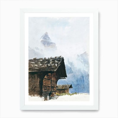 Chalets, M�ｿｽrren From Splendid Moun Framed Wall Art Poster Canvas Print Picture