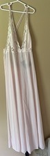 Vintage 1980 s LILY OF FRANCE Gown Pink Lace USA Sheer NEW TAGS Size Small