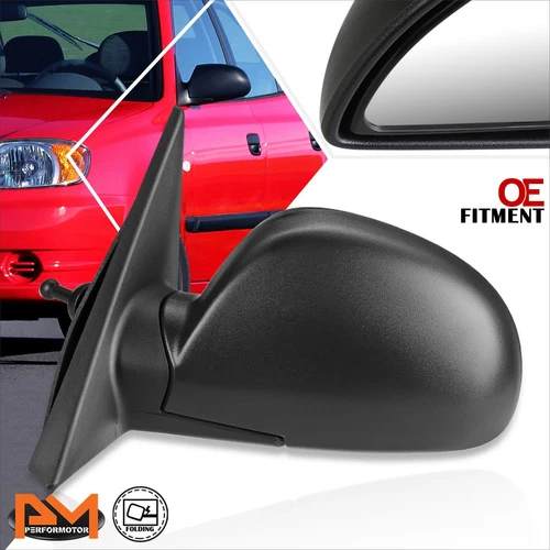 For 02-05 Hyundai Accent OE Style Manual Adjust Side Rear View Mirror Left LH