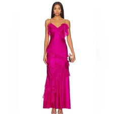 LoveShackFancy Rialto Silk Ruffle Maxi Dress Size 2