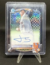 2025 Bowman Prospects Jonah Tong CPA JTO Black X-Fractors /10 NYM