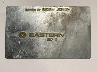 Vintage Collectible Airline Ticket Validation Plate - Eastern Airlines