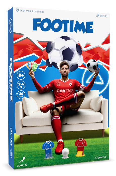 Jeux de société Footime : le jeu de plateau de football en bois pour 2 à 4 joueurs