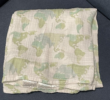 Aden  Anais Essentials Green Blue Muslin Baby Blanket 40" x 41" Cotton Swaddle