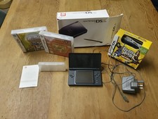 Nintendo DS Lite Black Boxed + Charger and 3 Games