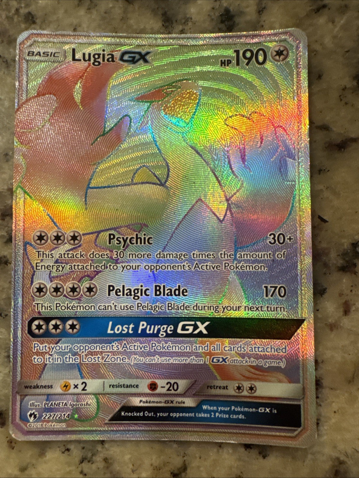 Lugia GX (Secret) 227/214 Sm-Lost Thunder Holo
