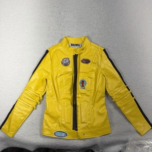Kill Bill Vol I &II Miramax Uma Costume Jacket Faux Leather Yellow Small Cosplay