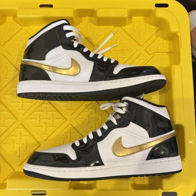 Cheap Jordan 1 Mid SE Black Metallic Gold White Size 13 Men no box