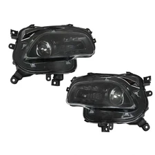 For Jeep Cherokee 2014-2016-2018 Headlight Halogen Projector Left+Right Black