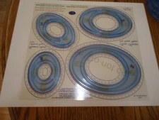 Creative Memories Custom Cutting System Special Patterns 4 Ovals Sizing Template