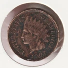 US Rare Old West 1907 Indian Head Penny Coin American Collection Shield Cent USA