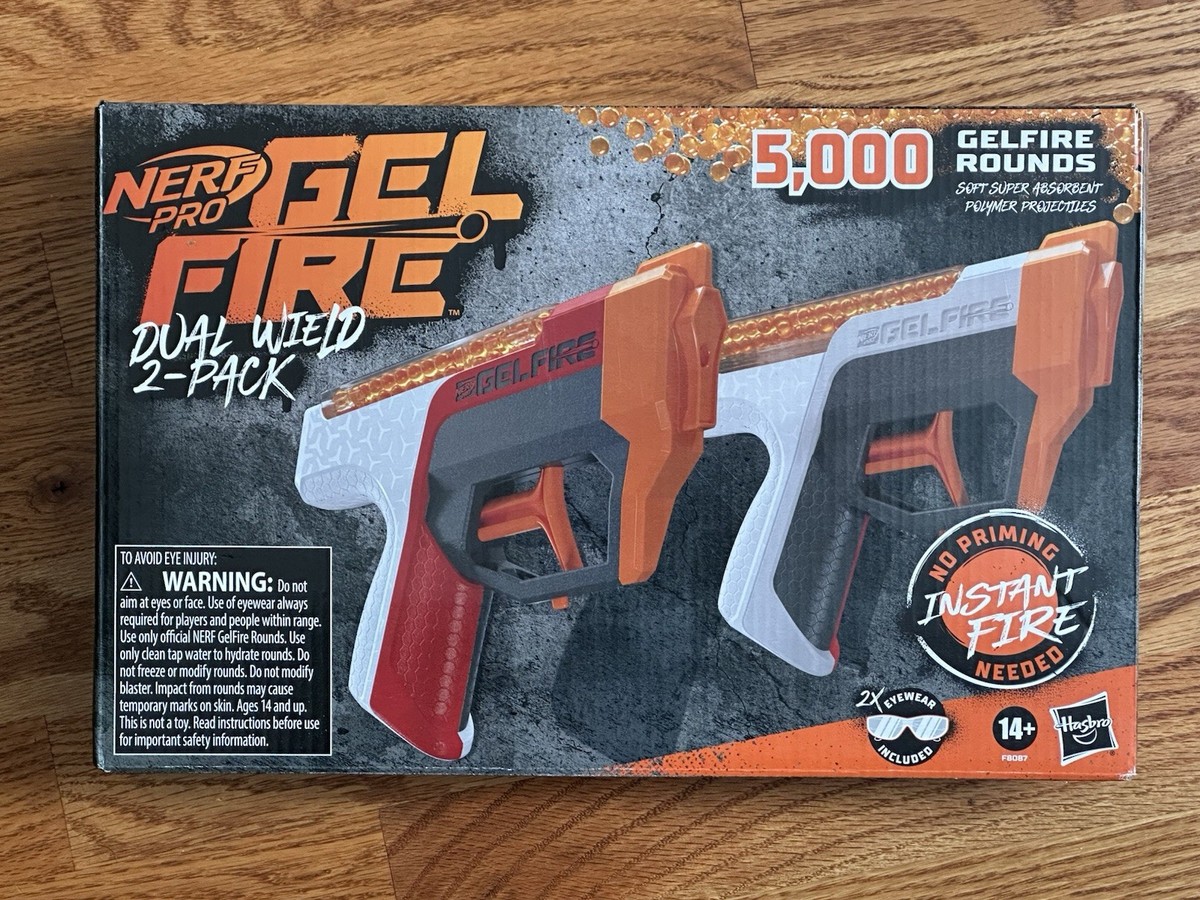NEW! Unopened NERF PRO Gel Fire Dual Wield 2-pack 5000 Gelfire