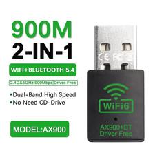 Wifi 6 AX900M 802.11AX  Bluetooth Mini USB Dongle Dual Band for PC Win 10/11