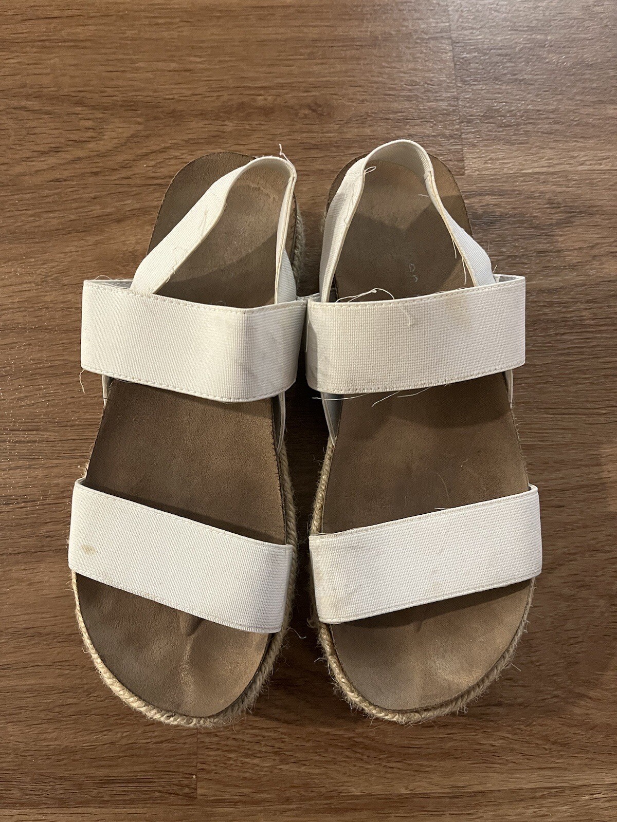 Madden Girl Espadrille Sandals with White Straps Size 6 Gently Worn eBay