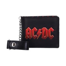 Image of AC/DC Logo Black Wallet Novelty Money Card Holder Clip Chain Nemesis Now Gift