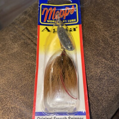 Mepps Aglia Dressed Treble Fishing Lure, 1/4-Ounce, Silver/Brown Tail -B3ST S-BR