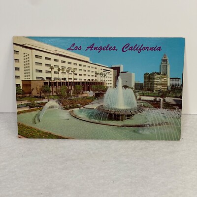 Postcard Los Angeles County Administration Building CA Civic Center Square 1969