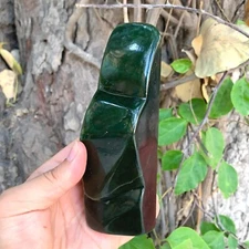 593g Nephrite Jade, Nephrite Jade Free Form, Green Nephrite Jade