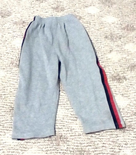 Athletic Works Medium Grey Heather Red/Black Stripes Jogging Pants Boys Size 5 - Picture 1 of 3
