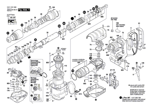 Bosch Ersatzteile für GSH 5 CE Schlaghammer - Bild 1 von 202