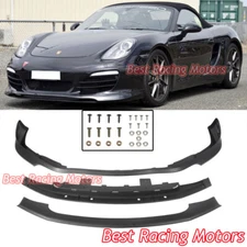 For 2013-2016 Porsche 981 Boxster TA Style Front Bumper Lip (Urethane)