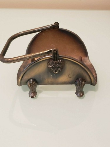 Vintage 1984 House of Lloyd Log Coaster Holder Lion Feet Cabin Fireplace