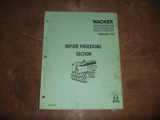 Wacker WDH 86-110 Hydraulic Roller Walk Compactor Shop Service Repair Manual