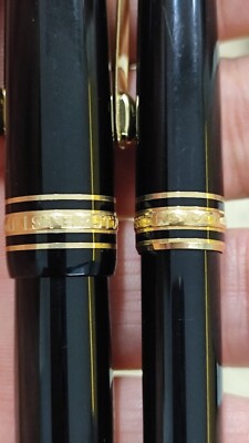 MONTBLANC MEISTERSTUCK FOUNTAIN & Ballpoint PEN SET, 14K NIB M REF