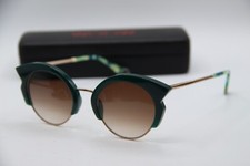 NEW WOOW SUPER LUCKY 1 COL0294 GREEN GOLD GRADIENT SUNGLASSES W/CASE 48-20