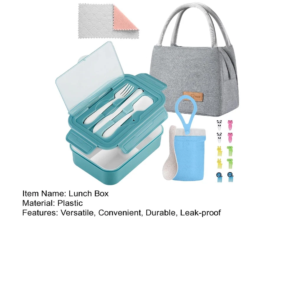 Bento Box Design Lunch Box Leak-proof Bento Lunch Box with Bag Utensils for Kids