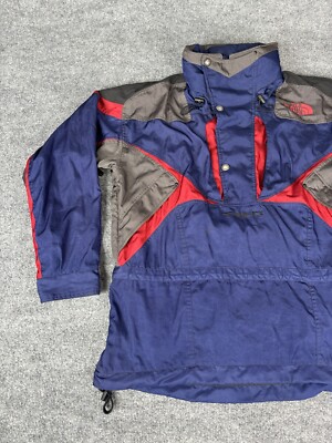 Vintage North Face TNFX Ski Jacket Mens Large Blue Red With Hood