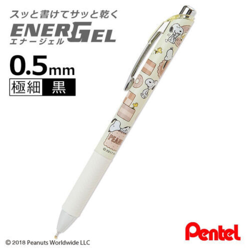 Peanuts Snoopy gel ink ballpoint pen energel Sanrio made in Japan Kawaii B2S ZJP - Picture 1 of 2