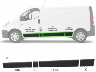 Seitentür Formtafel Streifen Set links für Primaster 01-14 LWB (4 PCs)