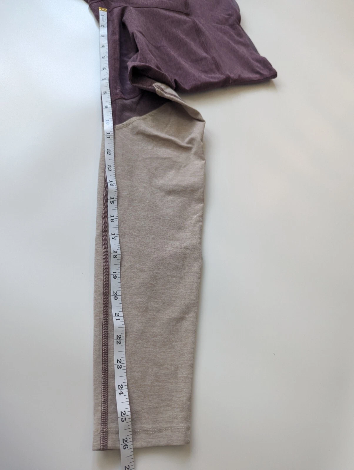 beyond-yoga color block beige leggings