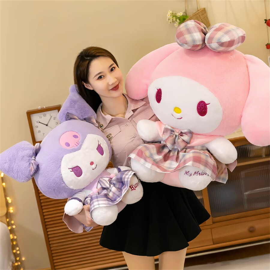 Anime My Melody Kuromi Plush Toy Doll Large Plushie Stuffed Toys
