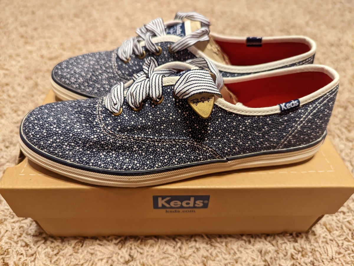 NEW Keds x Taylor Swift TS Polka Dot Pattern Navy Blue NEW Keds x Taylor Swift TS Polka Dot Pattern Navy Blue