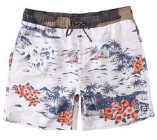 New Billabong Sundays Layback 17" Short Length Sport Trunk Boardshort RSHRT-168
