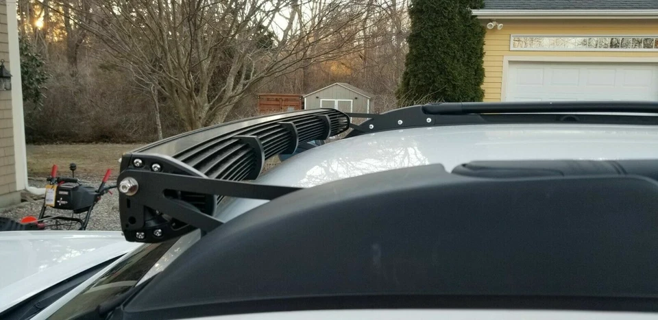 Kit de soporte para parabrisas techo superior barra de luz curva Fit 07-21 Subaru Forester 42" Foto 2 de 3