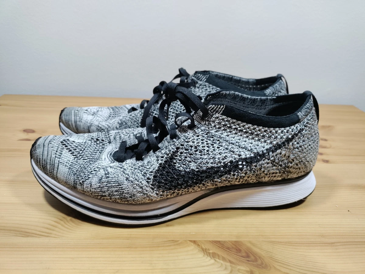 tyk politi shuttle Size 11.5 - RARE Nike Flyknit Racer OREO Black White Gray 526628-101  Men&#039;s Shoes | eBay