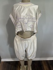 Image of Sean John Tracksuit Size Large Women Cropped Jersey Shorts Missguided