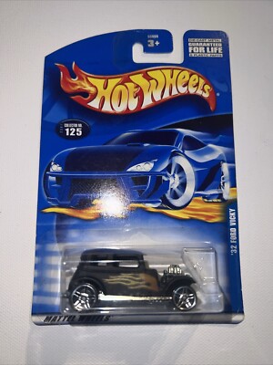 2001 Hot Wheels Collector #125 '32 FORD VICKY Flat Black w/Pr5 Spoke Wheels