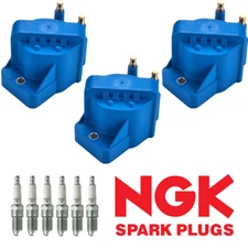 High Performance Ignition Coil & NGK Spark Plug for Chevy Camaro Corvette DR39