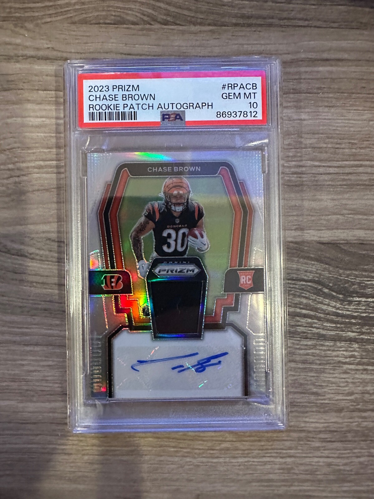 Chase Brown Panini Prizm Rookie Patch Autographs #RPACB Base