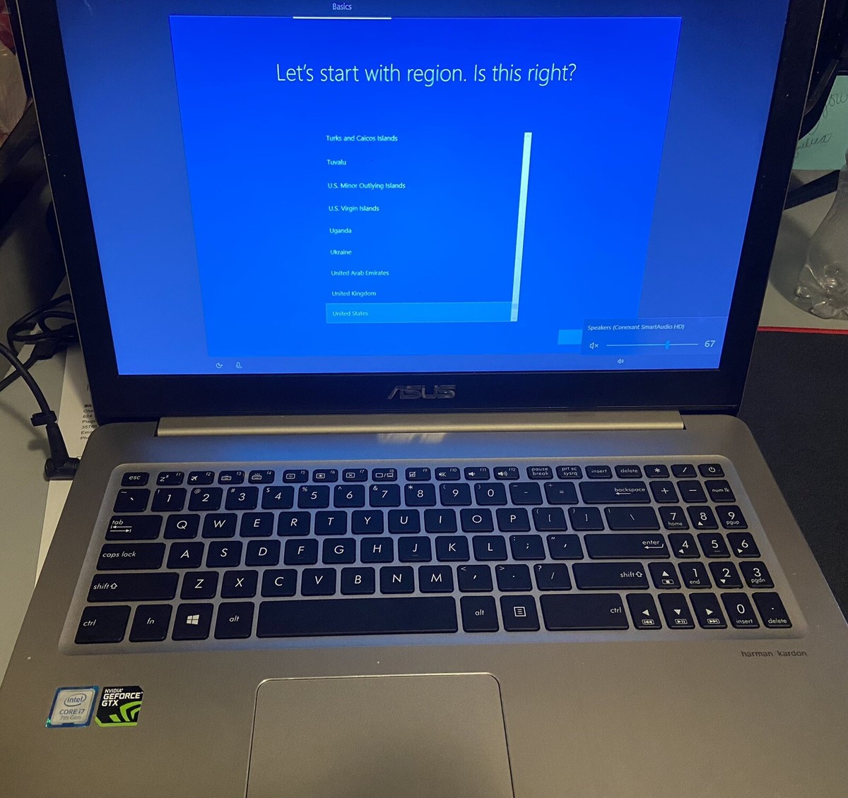 ASUS Gaming Laptop- Intel Core I7 7700 HQ - GTX 1050 - 256G SSD